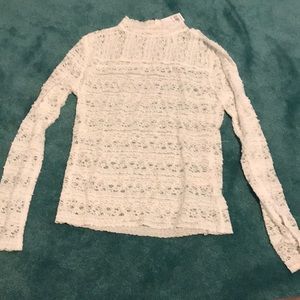 BB Dakota mock neck lace long sleeve